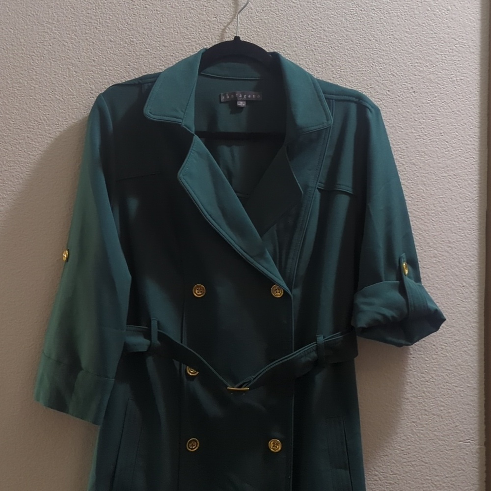 Sharagano Double Breasted Trench Dress LNC - Picture 7 of 13